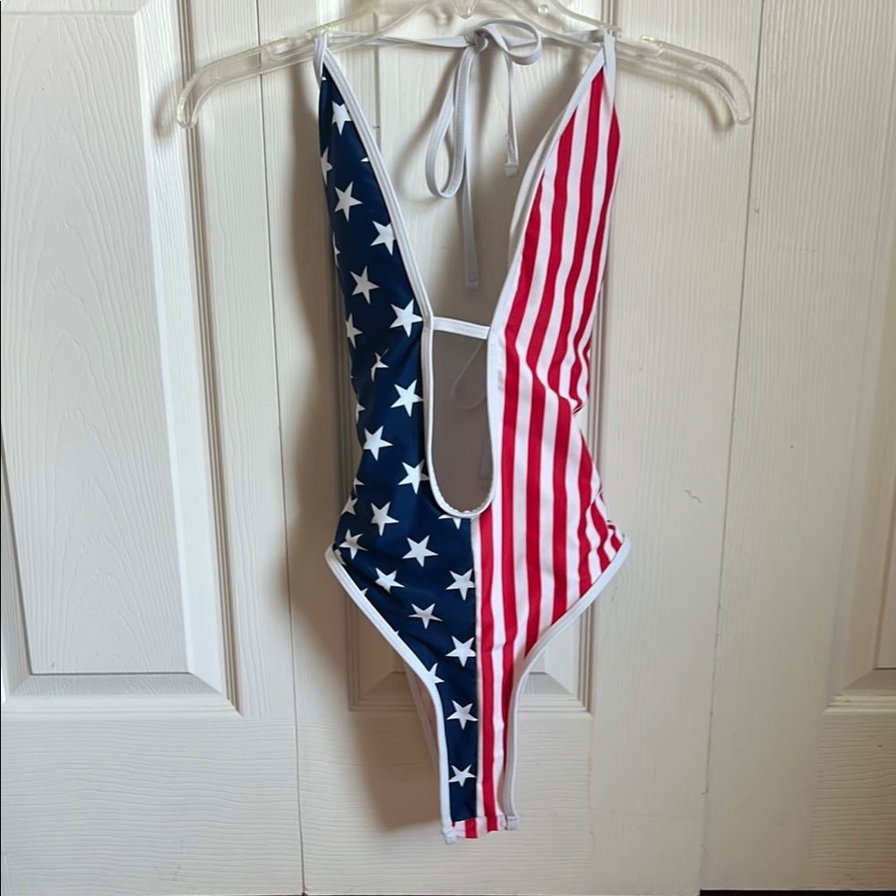 American Flag One-Piece Swimsuit